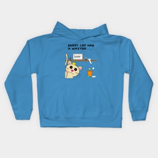 Every cat has a writer Kids Hoodie